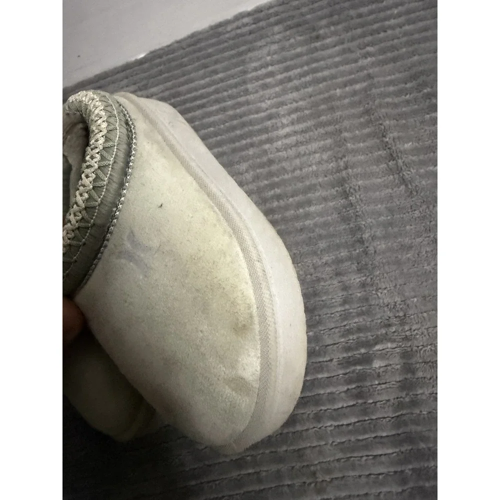 Hurley Modi-T Kids Gray  Faux Fur Slip-On Slippers Size 7 Comfort Flat